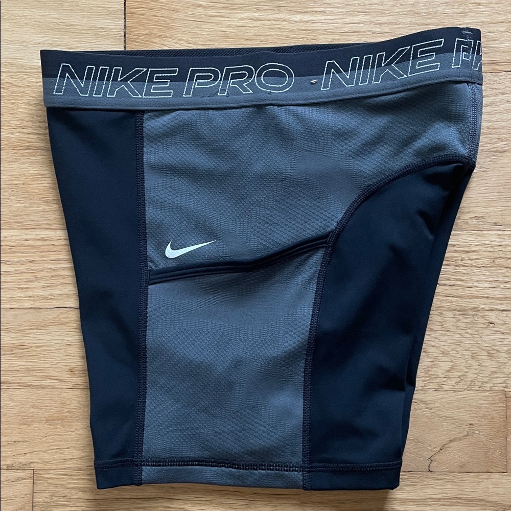 Nike Pro Black and Gray Training Shorts